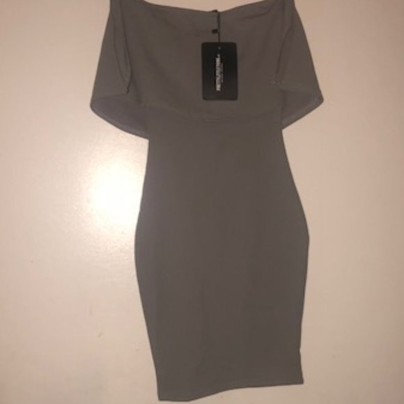 carley black frill bodycon dress